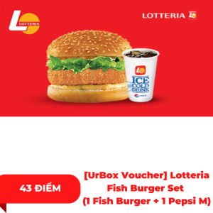 [UrBox Voucher] Lotteria Fish Burger Set (1 Fish Burger + 1 Pepsi M) 